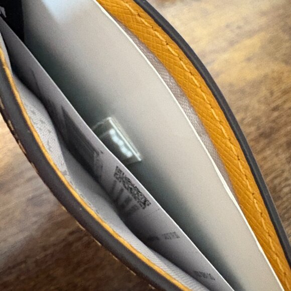 Kate Spade Madison Saffiano Leather Slim Cardholder in Yellow Daffodil New - Picture 6 of 6